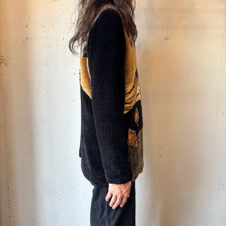 Various Switching Pattern Velour Jacket