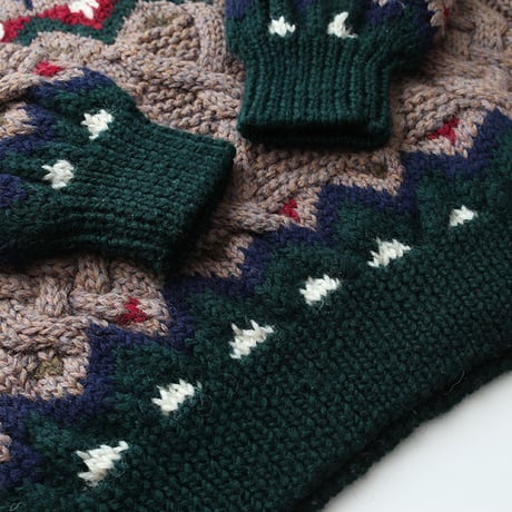 ヴィンテージ ノルディック柄ケーブルニット Vintage Nordic Sweater