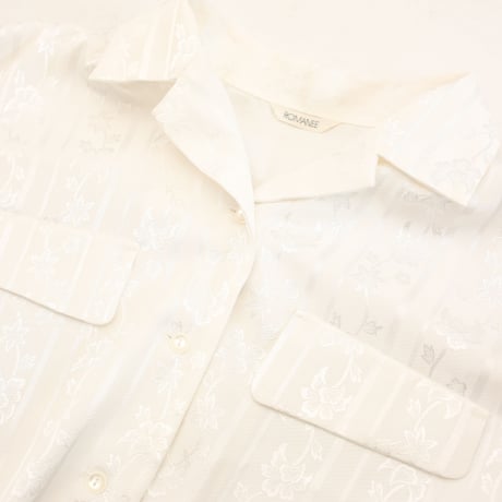 Flower Pattern Open Collar L/S Shirt