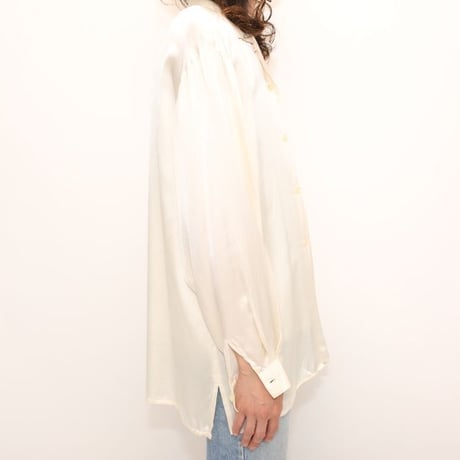 Open Collar Silk L/S Shirt