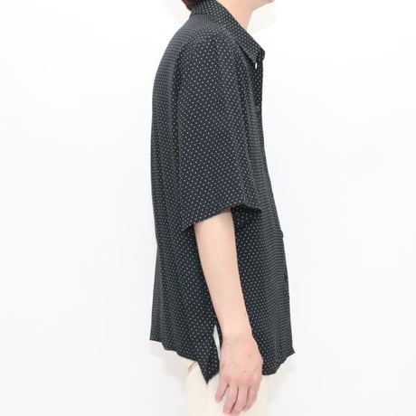 Euro Vintage Viscose Dot Pattern S/S Shirt