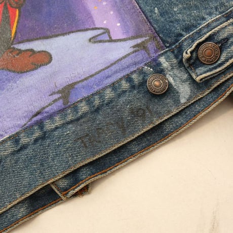 80s Levi's 70506 Denim Jacket "Mickey Mouse" Painted Custom