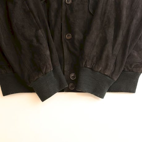 Euro Vintage Black Suede Jacket 'Vera Pelle'