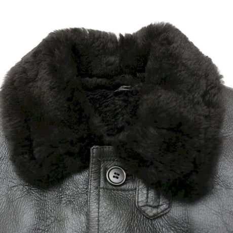 Vintage Black Mouton Coat