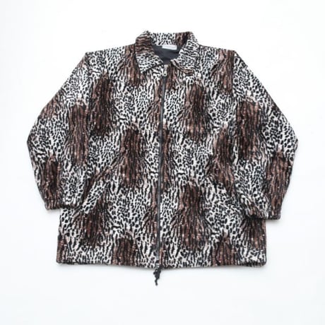 Animal Pattern Zip Up Jacket