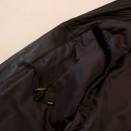 Next Stage Casual Black Leather Coat