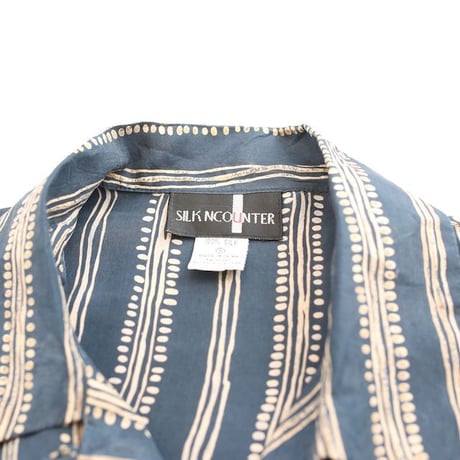 Open Collar Silk L/S Shirt