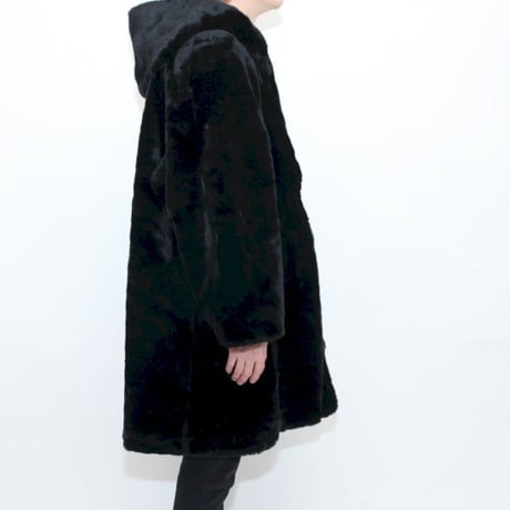 Black Fake Fur Coat