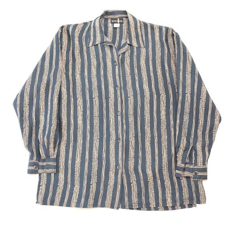 Open Collar Silk L/S Shirt