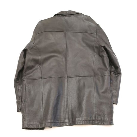 Black Leather Coat Loose Silhouette