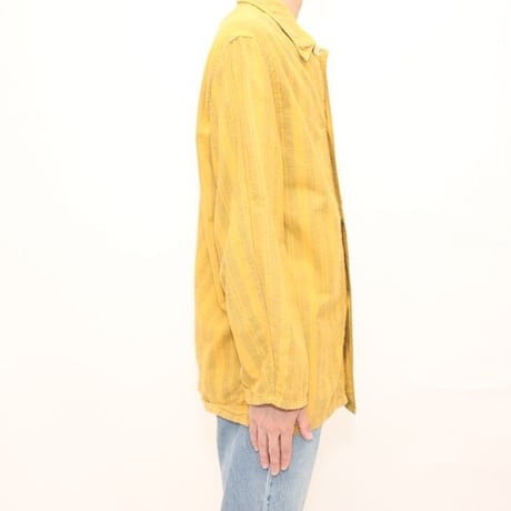 Garment dyed Stripe Pattern Pajama Shirt