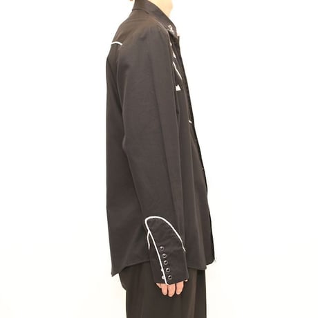 Black Embroidery Western Shirt
