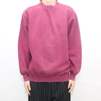 Mock Turtleneck Blank Sweat Shirt Faded Burgundy
