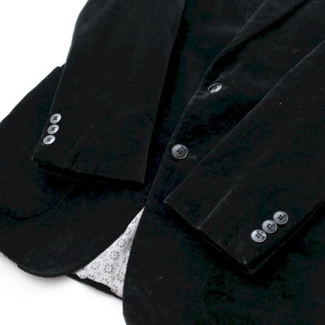 Euro Vintage Black Velour Jacket