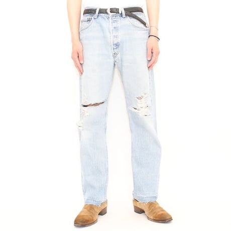 90's Levi's 501 Damage Denim Pants MADE IN MEXICO