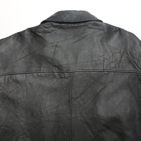 Black Leather Jacket Loose Silhouette