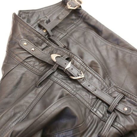 80's Black Leather Pants