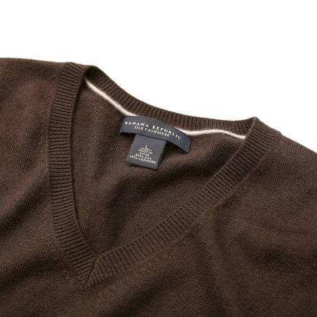 Banana Republic Cashmere×Silk V-Neck Knit Sweater