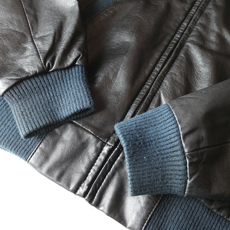 80s MEMBERS ONLY レザー×ニット コンビネーション ジャケット 80s Members Only Leather Jacket | Strato