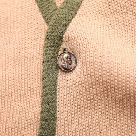 50's Allion Knit Lettered Cardigan