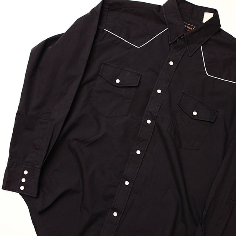 パイピングウエスタンシャツ Black Western L/S Shirt | Strato