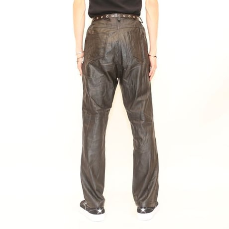 Black Leather Pants Slim Fit