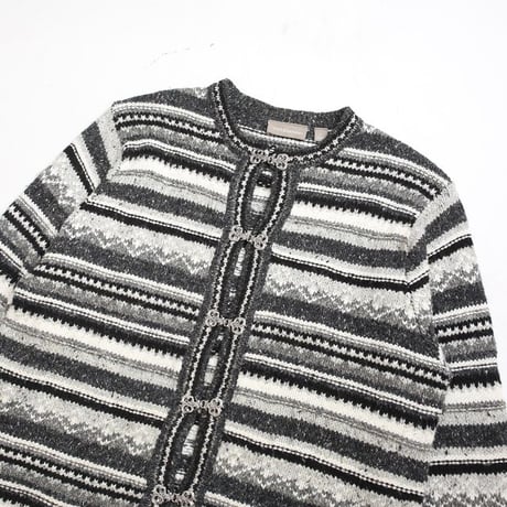 Nordic Pattern Knit Cardigan