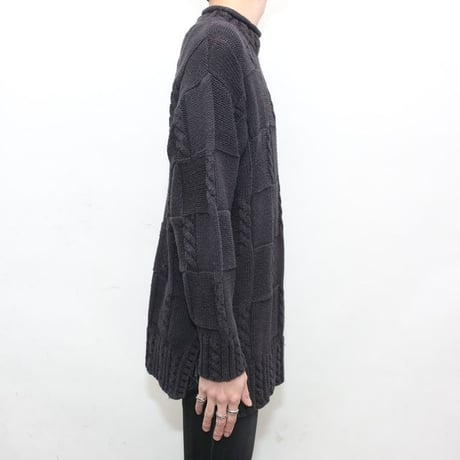 Mockneck Ramie × Cotton Knit Sweater