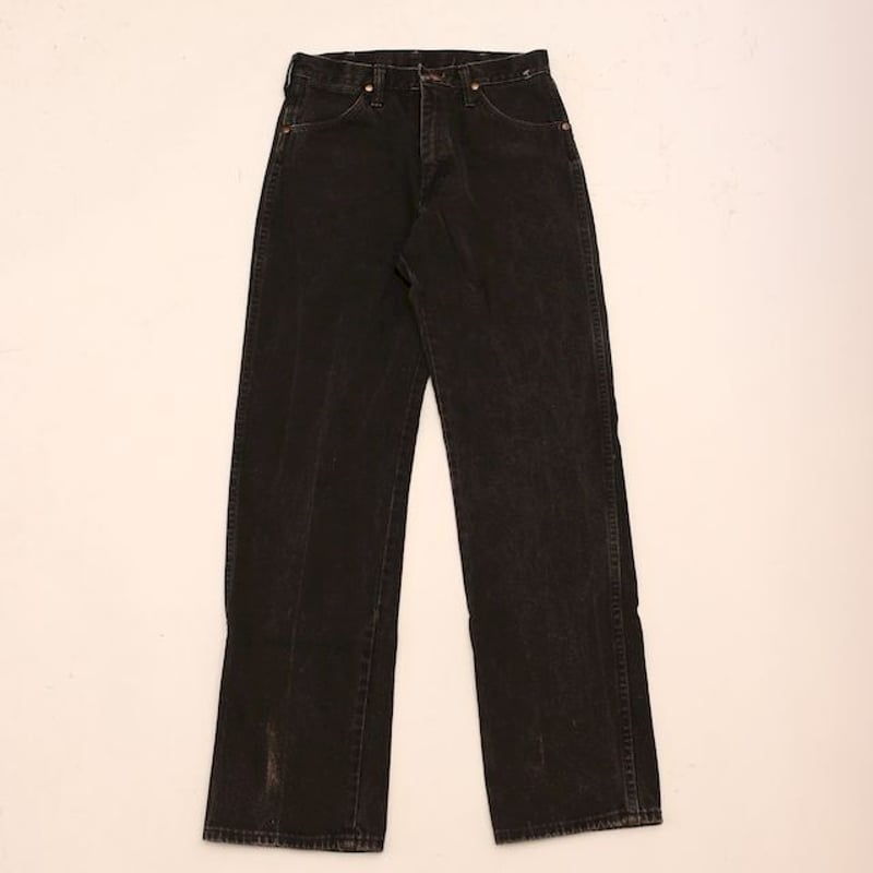 ラングラーW40L30ブラックデニム古着黒ジーンズストレートパッチ13MWZWK 古着 90s USA製 Wrangler 13MWZWK スーパー ブラック デニム