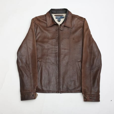 90s Polo by Ralph Lauren Lamb Leather Jacket