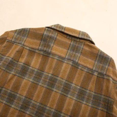 70s Wool Plaid Loop Shirt