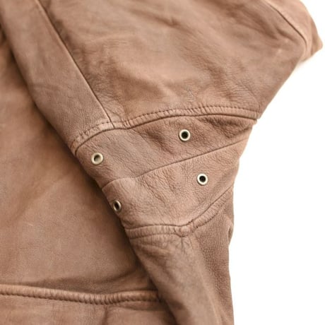 A-2 Type Nubuck Leather Jacket Brown