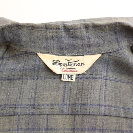 50s "Sportsman" Rayon Plaid Loop Shirt
