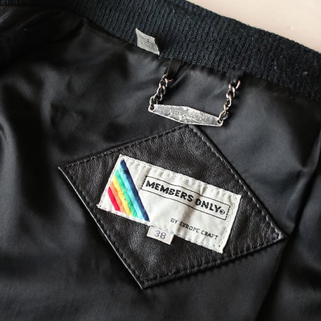 80s Members Only Leather Jacket