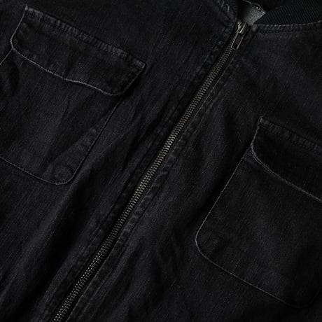 Denim Zipup Blouson