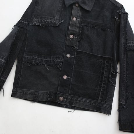 Levi's Patchwork Remake Black Denim Jacket