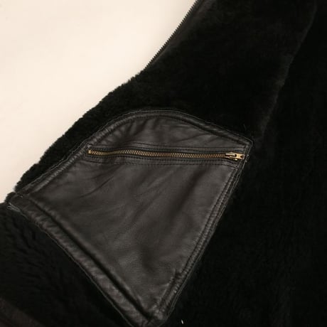 Vintage Black Mouton Jacket