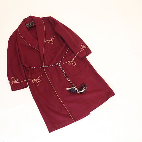 Vintage Red Wool Gown Coat