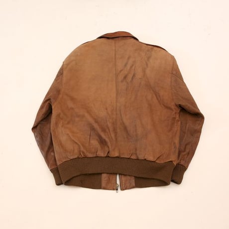 Brown Rib Leather Jacket