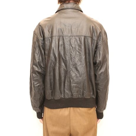 A-2 Type Black Leather Jacket