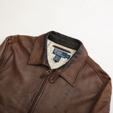 90s Polo by Ralph Lauren Lamb Leather Jacket
