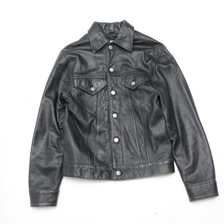 Black Leather Tracker Jacket