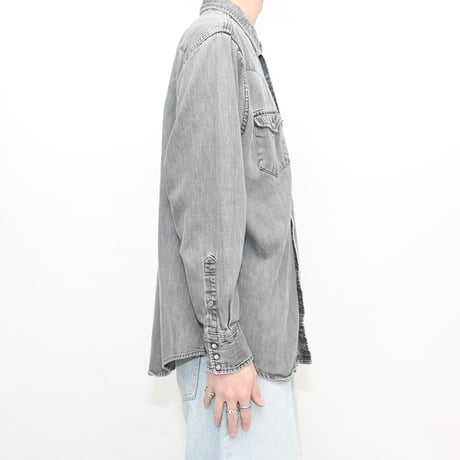 70's ROEBUCKS Black Denim Shirt