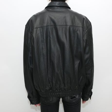 Black Leather Jacket NASCAR