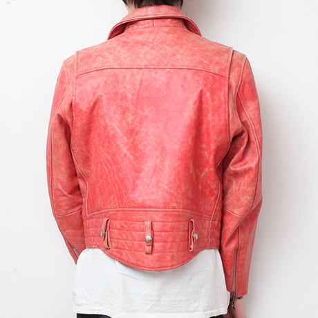ライダース オレンジ レザージャケット Vintage Leather Jacket