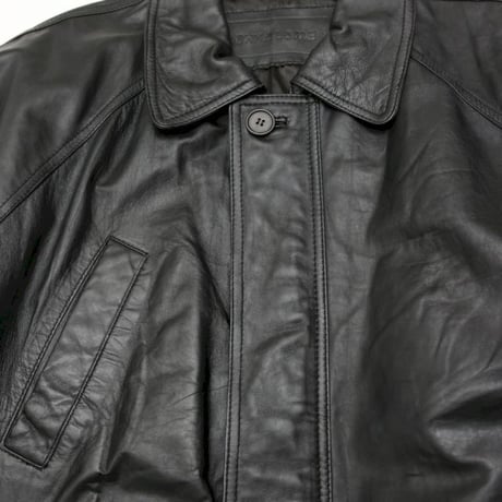 Black Lamb Leather Coat