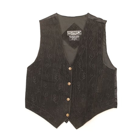 Embroidery Suede Leather Vest