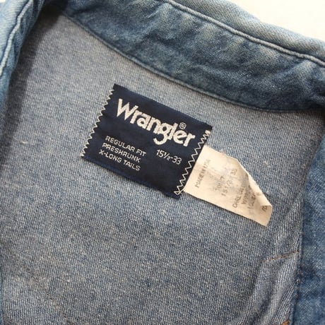 80s Wrangler Denim Western Shirt