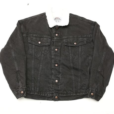 90's Levi's 3rd Type Black Denim Boa Jacket