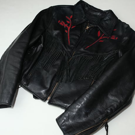Rose&Fringe Leather Jacket